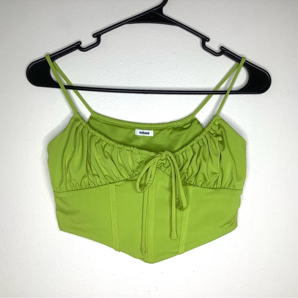 < Garage Cropped Bustier Tank Top > - Picture 2 of 7